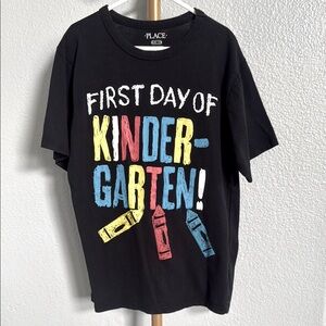 The Children's Place Black Graphic Tee size M 7/8